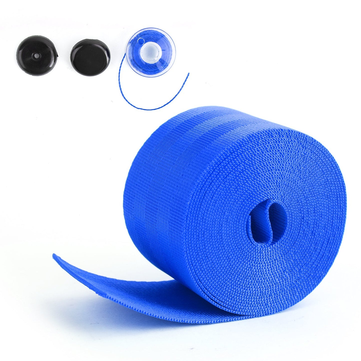 Sangle de sécurité rétractable en nylon et polyester pour ceinture de sécurité de voiture bleue