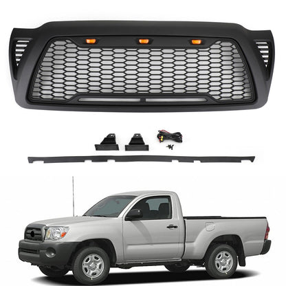 Toyota 2005-2011 Tacoma Front Grille With LED lights Bumper Hood Mesh Grill