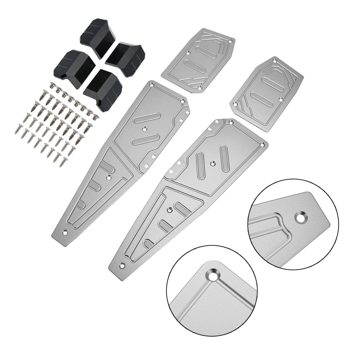 22-23 Aprilia SR GT200 SR GT125 Reposapiés Gris Almohadilla de Reposapiés Placa de Pedal