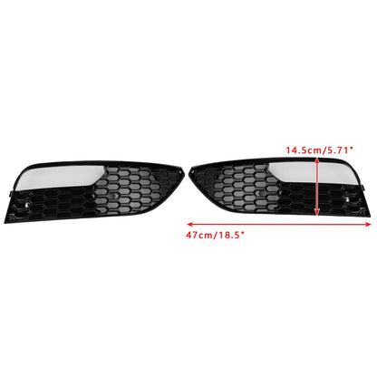 2012-2016 2PCS Front Bumper Fog Light Cover Grille Grill Fit Audi A3