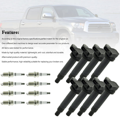2002-2010 Lexus SC430 4.3L 8PCS Ignition Coil+Spark Plug UF230 90080-91180