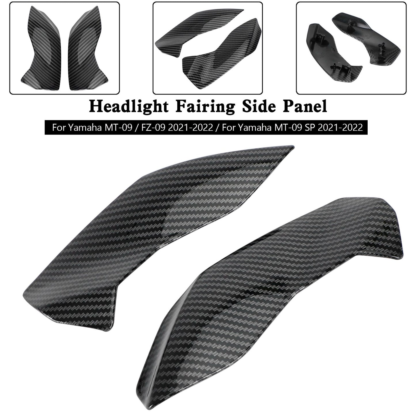 Headlight Fairing Side Panel For For Yamaha MT-09 FZ09 MT-09 SP 2021-2022