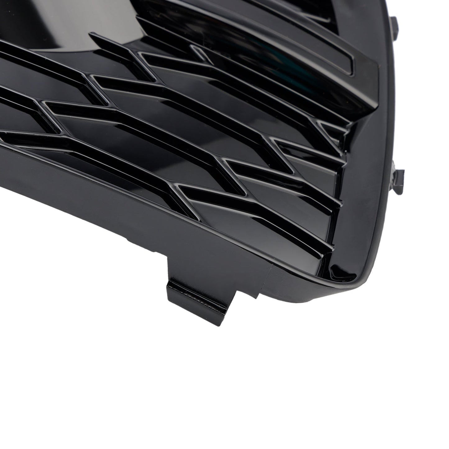 2013-2015 Audi Q3 RSQ3 Style Honeycomb Front Fog Light Covers Gloss Black