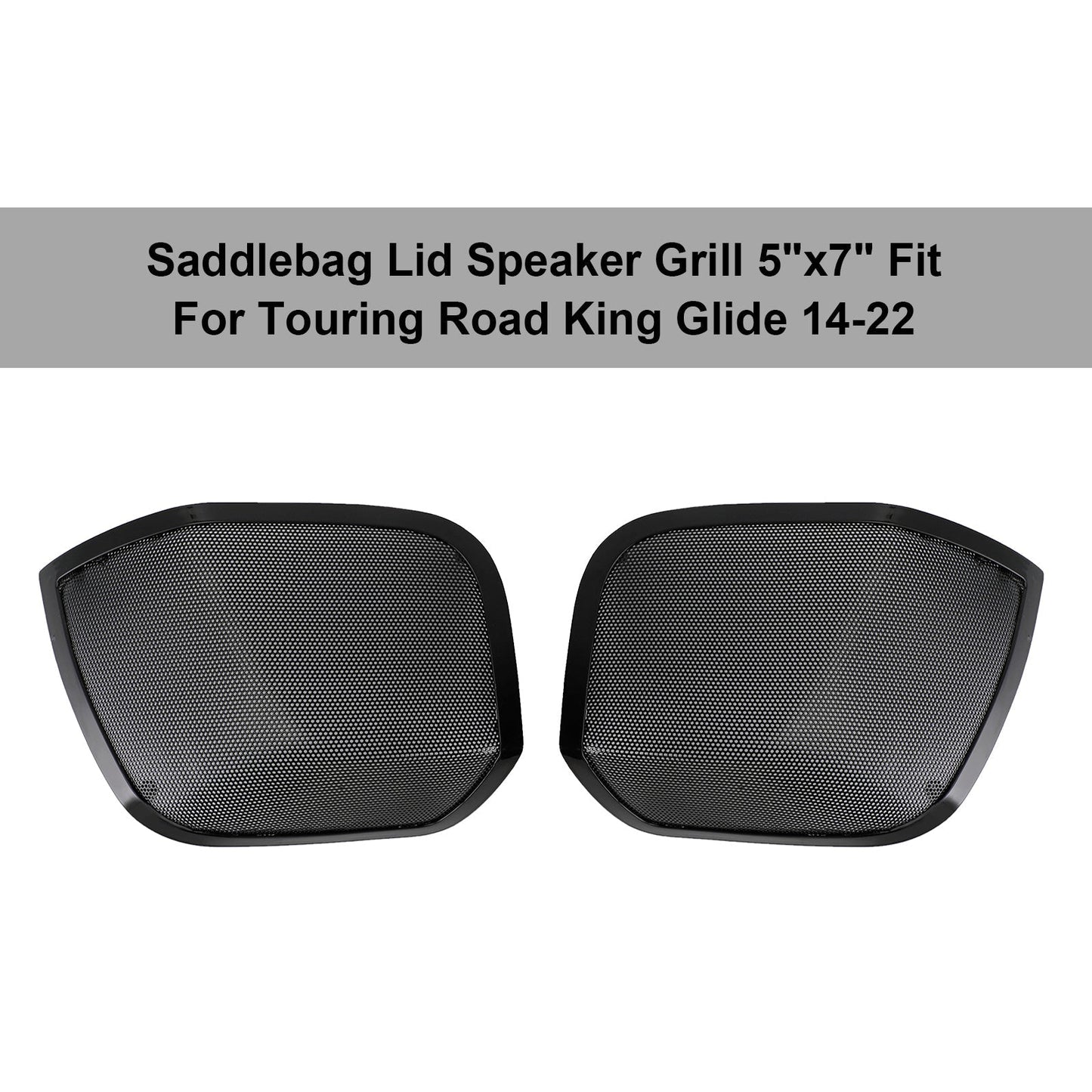 Rejilla para altavoz de tapa de alforja de 5" x 7" compatible con Road King Touring Glide 14-22