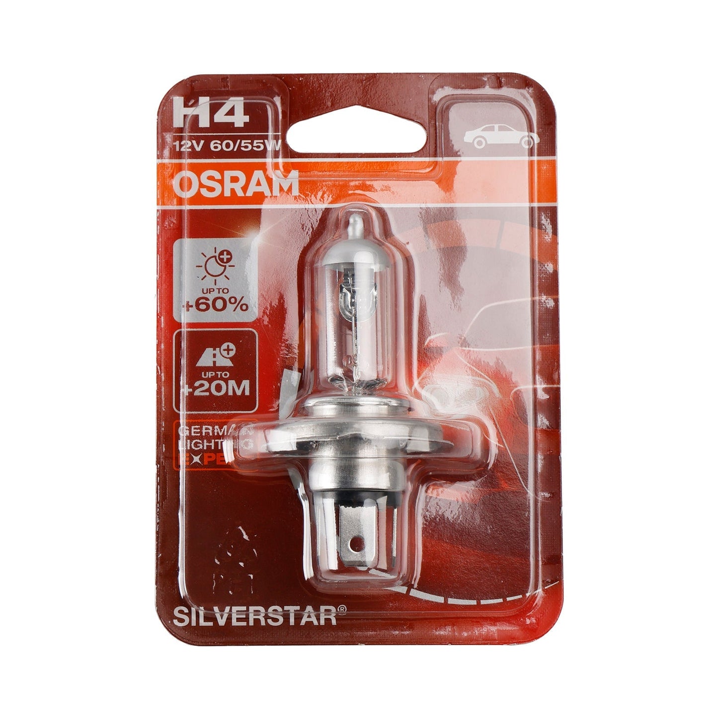 Lampe moto OSRAM Silverstar H4 P43T 12 V 60/55 W 64193SVS