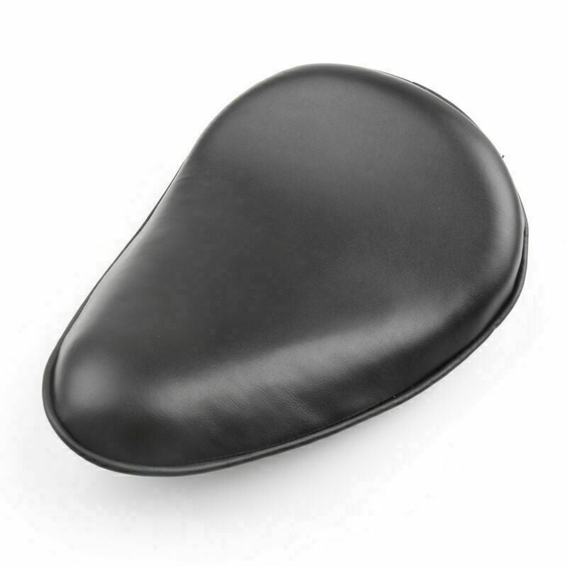 Leather Seat Small Black Bobber Chopper Slim Custom Solo Motorcycle FT For For Harley