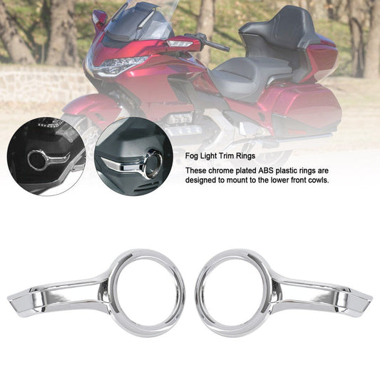 Embellecedores de faros antiniebla cromados para Honda Goldwing GL1800 F6B (2018-2021)