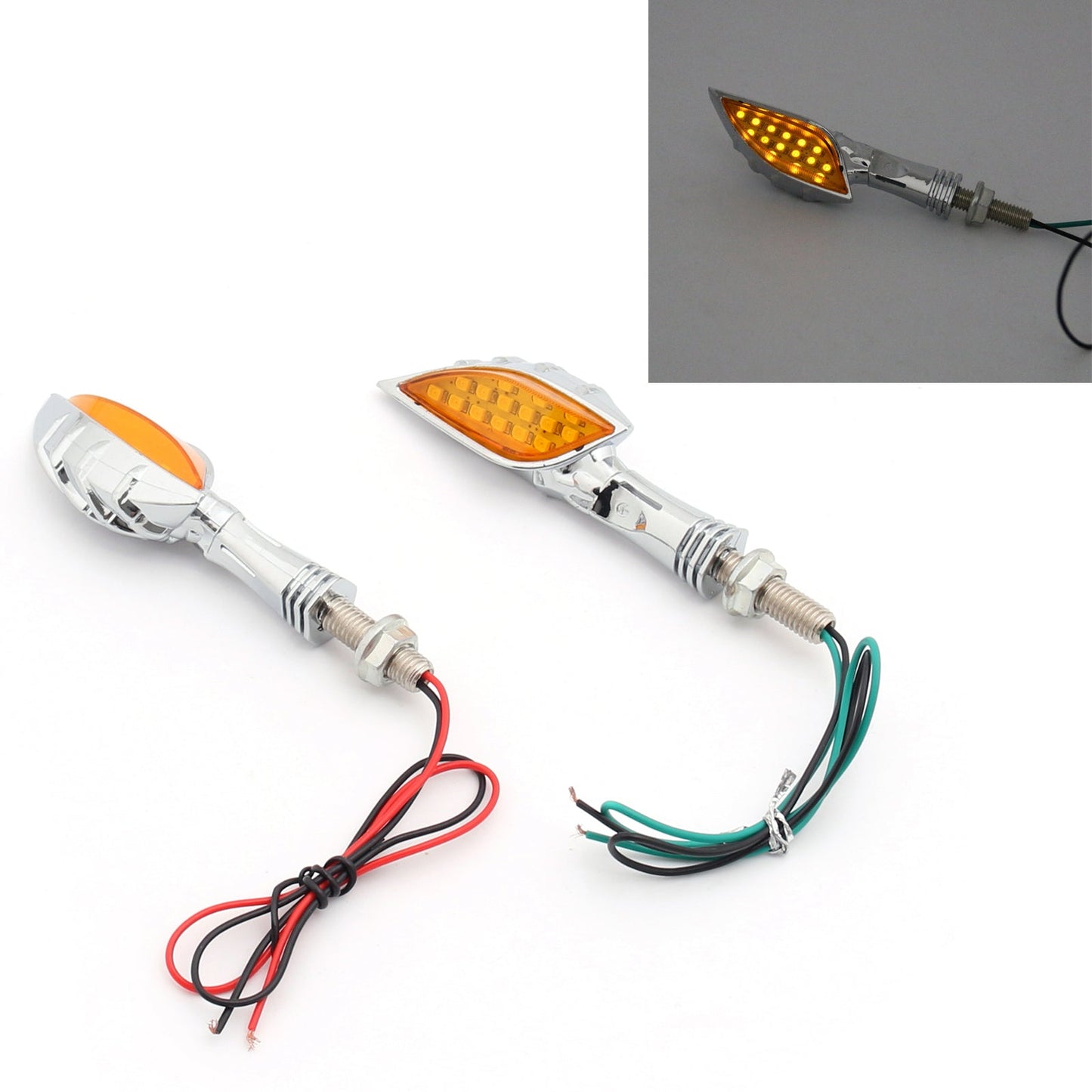 Clignotants LED universels à main squelette pour moto