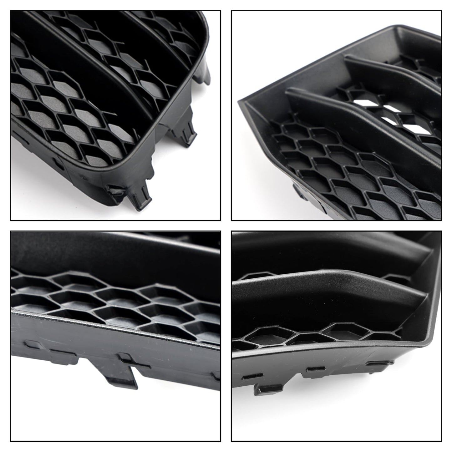 2015-2018 Audi A1 8X 2PCS Grille 8XA807681B 8XA807682B Front Bumper Fog Light Cover Grill