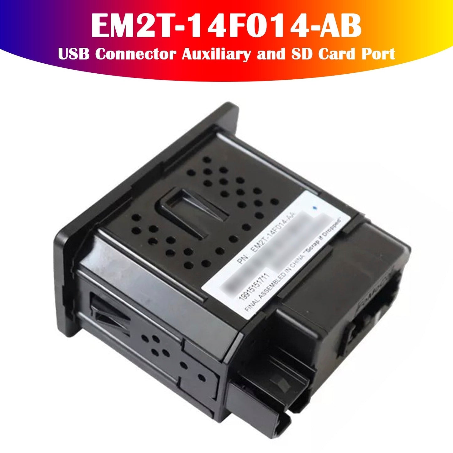 Conector USB auxiliar y puerto para tarjeta SD EM2T-14F014-AB para Ford S-Max/Galaxy Taurus 2015