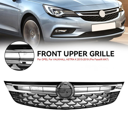 2015-2019 Vauxhall Astra K (Pre Facelift MK7) Black Chrome Front Bumper Grill Grille Generic