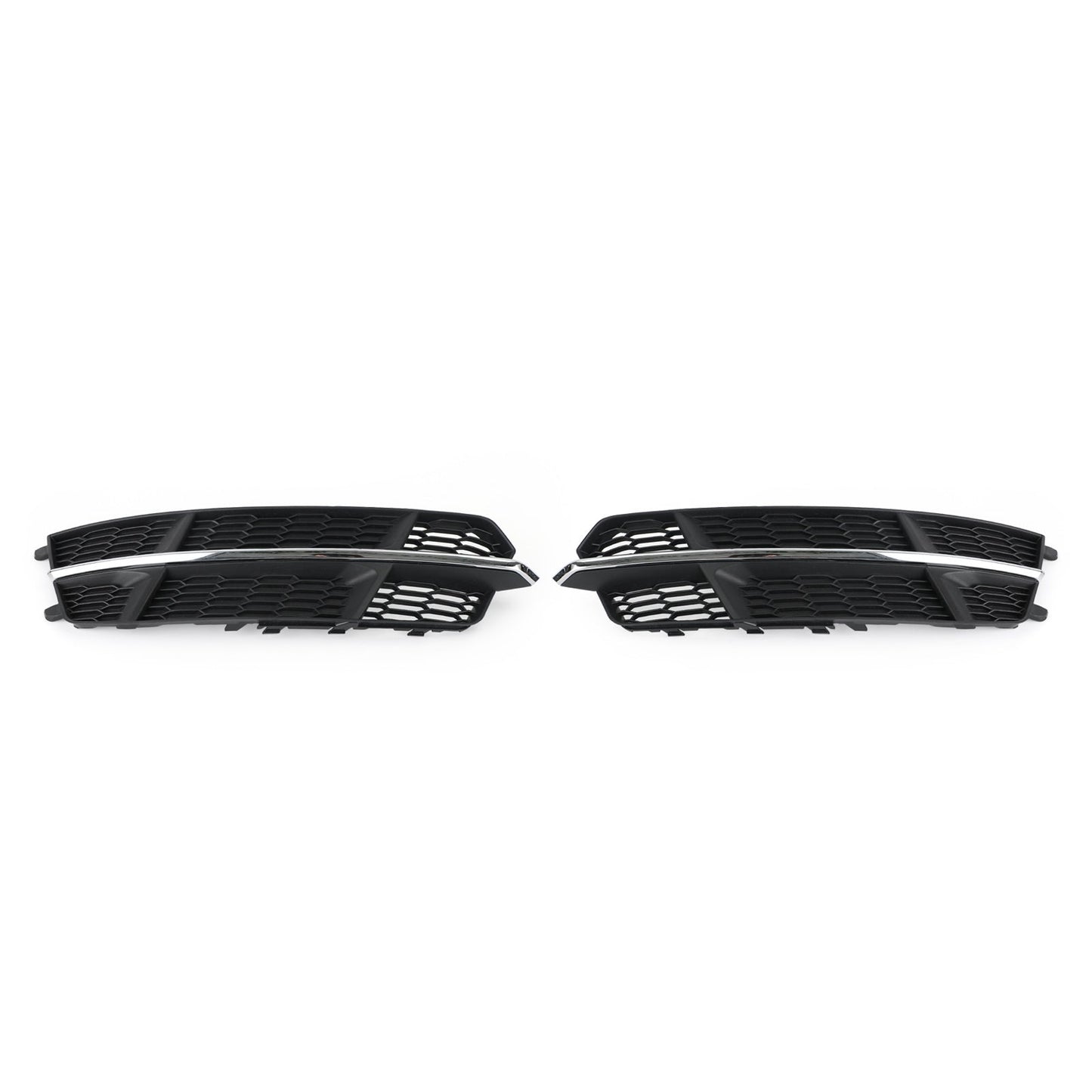 2016-2018 Audi A6 C7 S-Line Bumper Front Bumper Grill 4G0807681AN 4G0807682AN Lower Grille Grill Black Chrome Generic