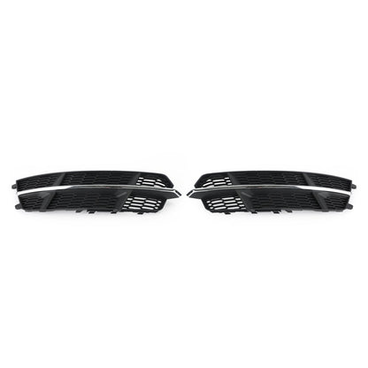 2016-2018 Audi A6 C7 S-Line Bumper Front Bumper Grill 4G0807681AN 4G0807682AN Lower Grille Grill Black Chrome Generic