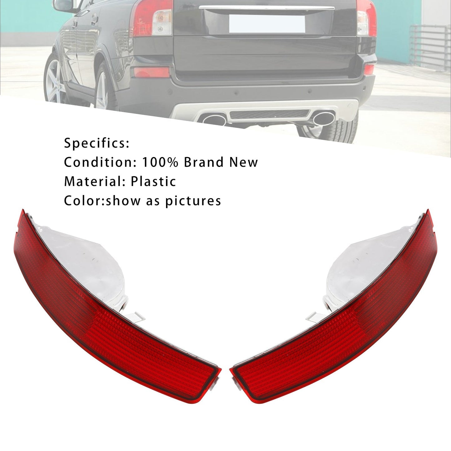Réflecteur de feu antibrouillard arrière gauche et droit pour Volvo XC90 MK1 2007-2014 31111185 30678970