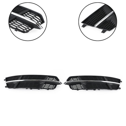 2016-2018 Audi A6 C7 S-Line Bumper Front Bumper Grill 4G0807681AN 4G0807682AN Lower Grille Grill Black Chrome Generic