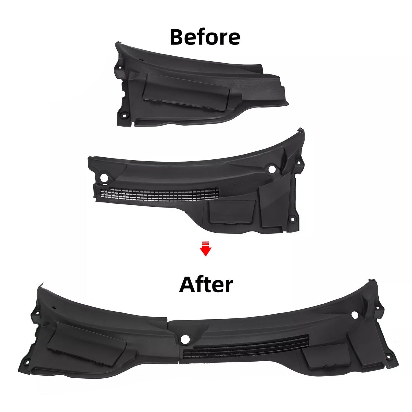 Capot de pare-brise gauche et droit pour Mini Cooper R55, R56 et R57 (2007-2015) 51132751209