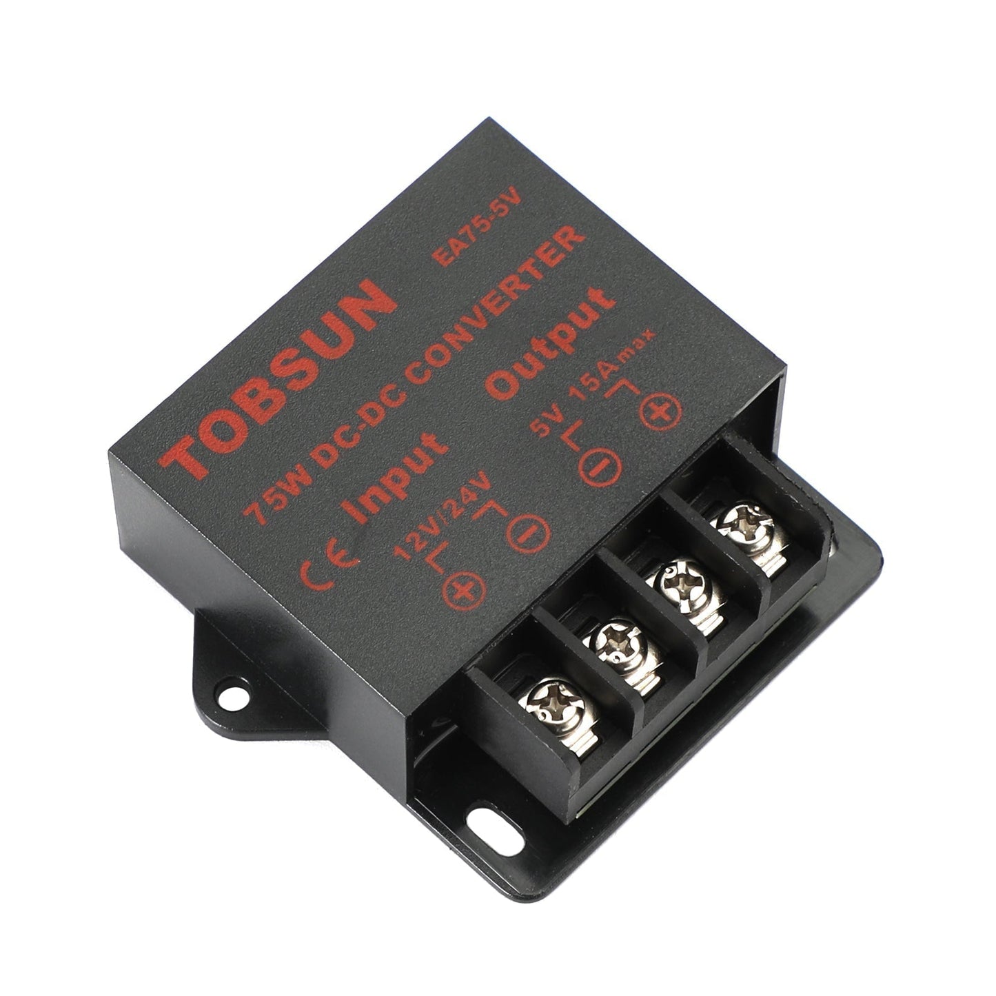 Regulador y reductor de voltaje de CC 12 V/24 V a CC 5 V, 15 A, 75 W, convertidor de potencia