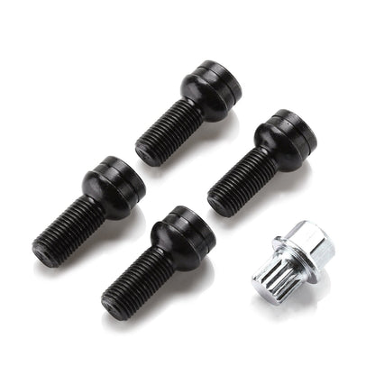 Beetle 8D0601139F 006 Steel Wheel Bolt & Lock Lug Nut Set With Key