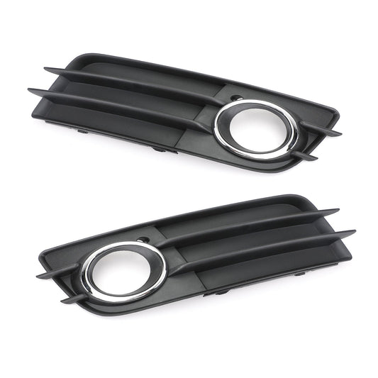 2008-2012 Audi A4 B8 S-Line / S4 Pair Car Fog Light Grill Cover Left & Right OEM / Honeycomb Style Grille
