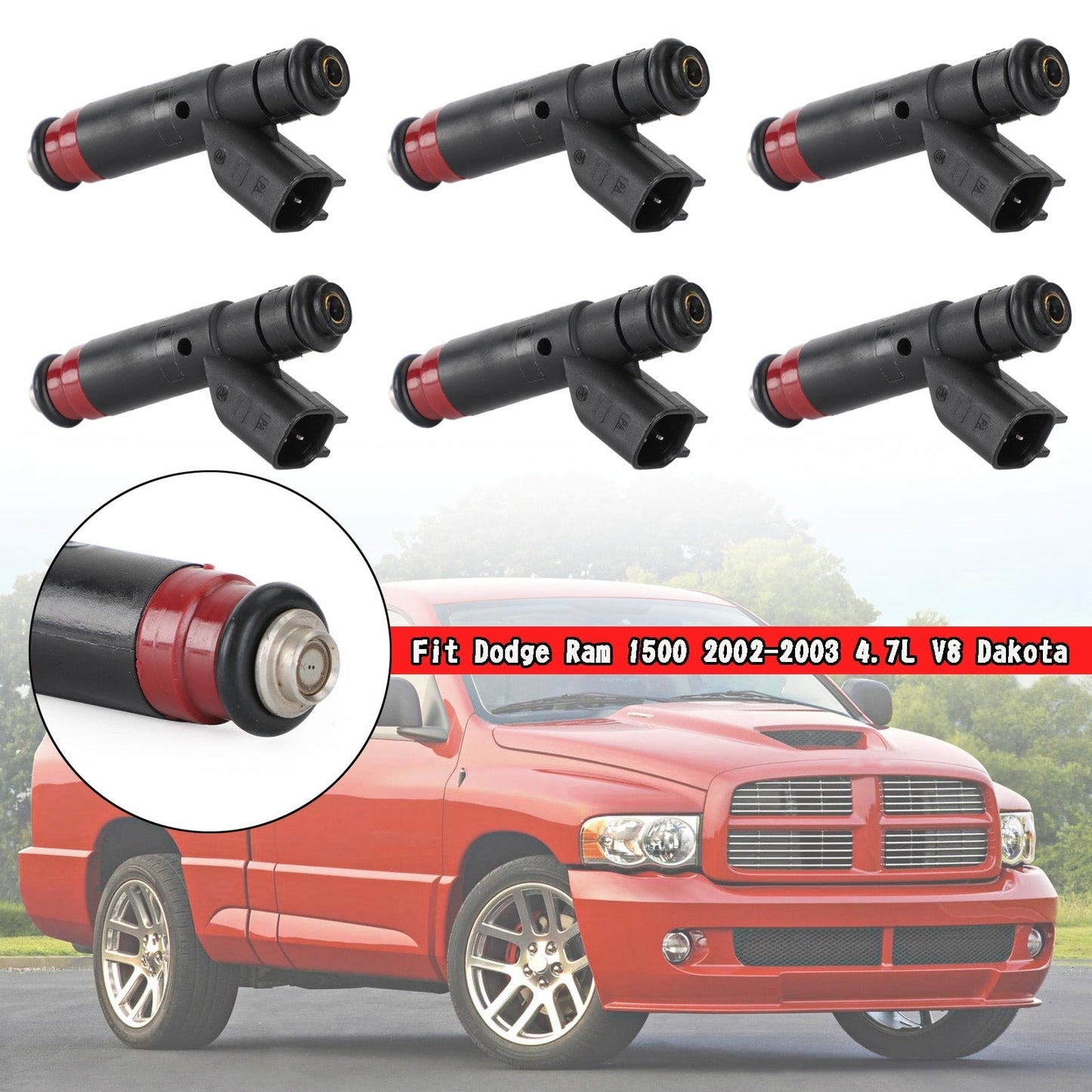 2002-2003 Dodge Ram 1500 4.7L V8 8PCS Fuel Injectors 53032145AA 812-12144