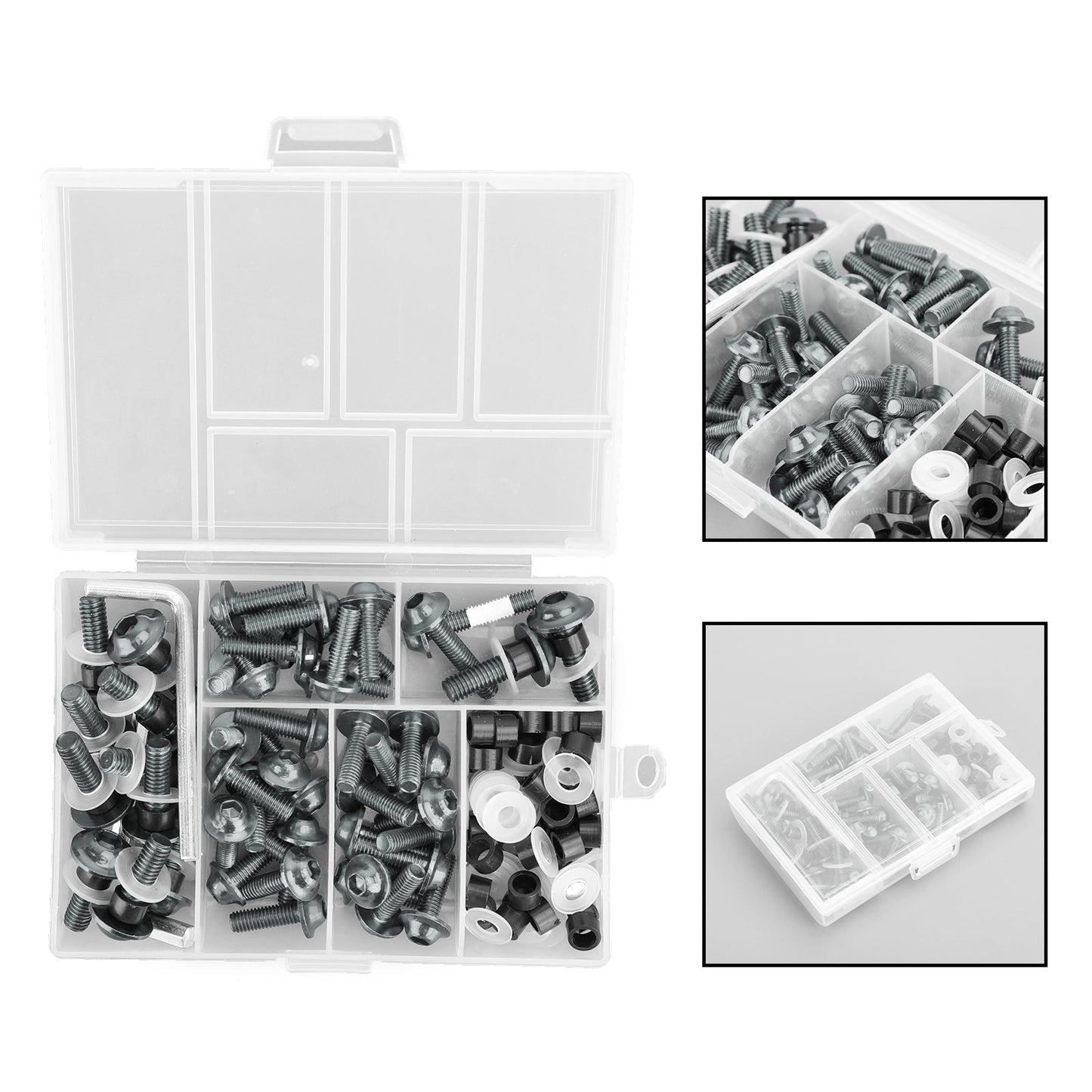 Kit de 158 boulons de carénage de pare-brise de moto sportive, clips de fixation, vis en titane