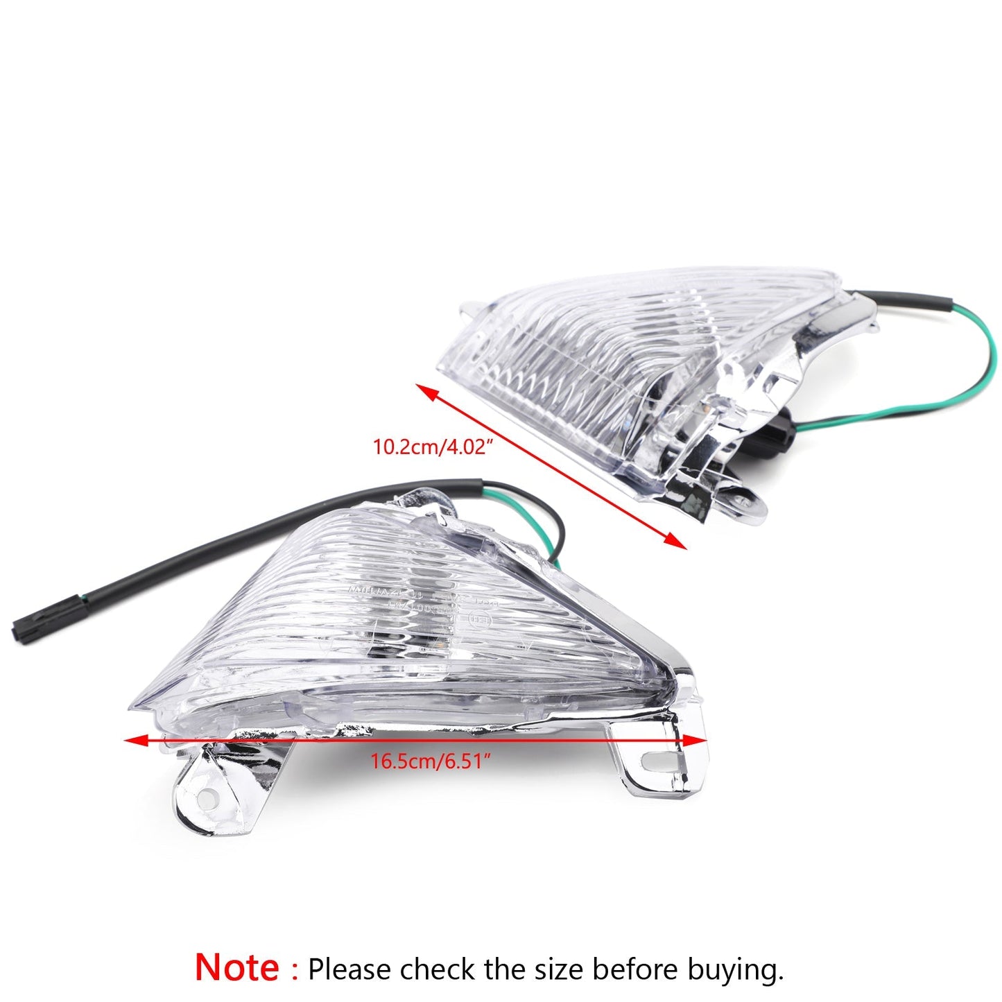Front Turn Signals Lens For ZX 14R 10R 6R 636 Ninja 650F Clear Assosary