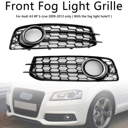 2009-2012 Audi A3 8P S-Line Honeycomb Front Bumper Fog Light Grille Cover