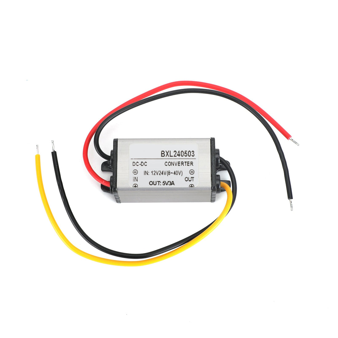 12V/24V to 5V 5A 25W Waterproof Converter Step Down Volt Module Power Supply, 12/24V-5V-3A