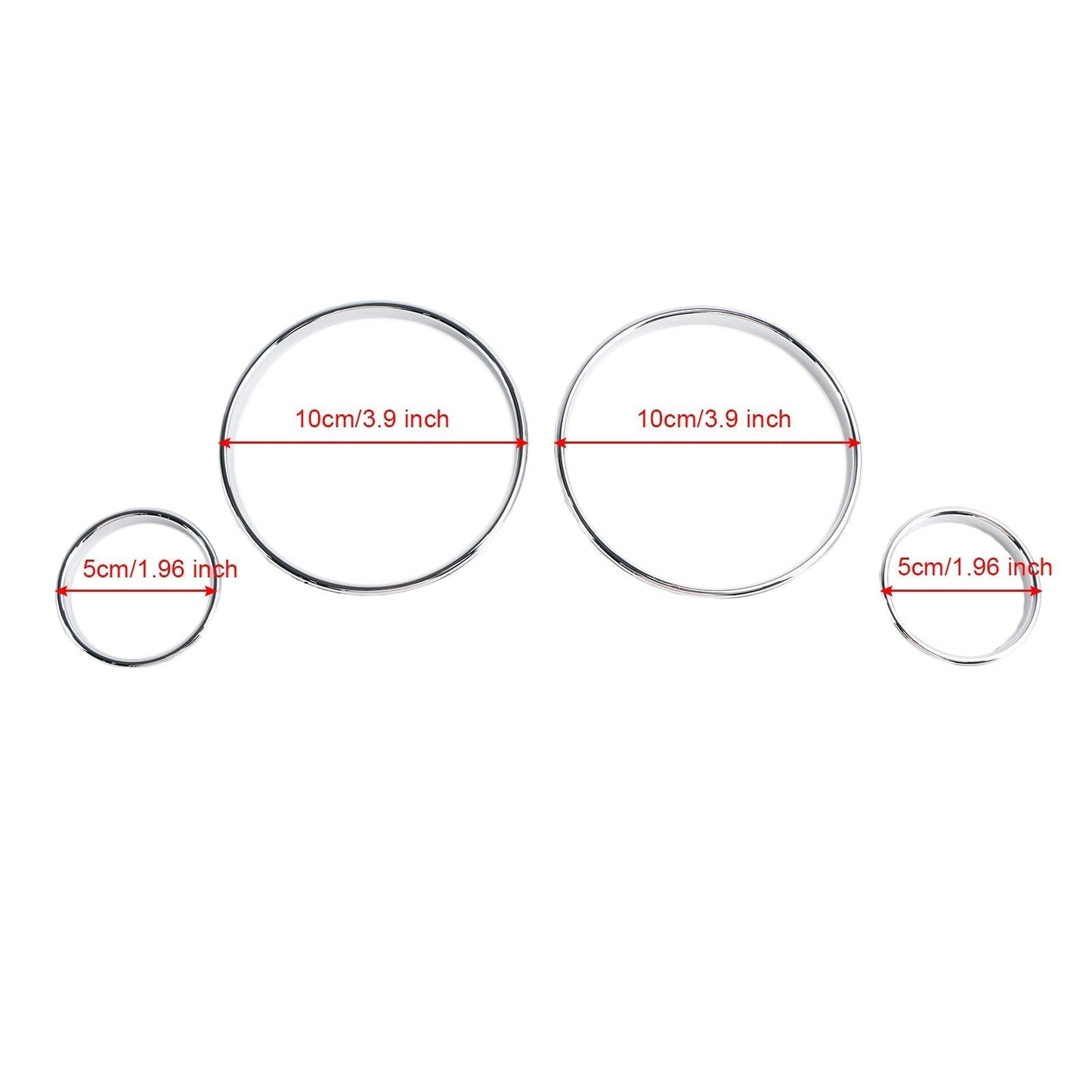 Anneaux de garniture de tableau de bord argentés pour BMW E53 X5 1999-2006, panneau de groupe de jauges de compteur de vitesse GF1734008