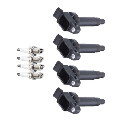 2002-2006 Toyota Solara L4 2.4L 4PCS Ignition Coil+Spark Plug UF333 UF494 C1330 90919-02244