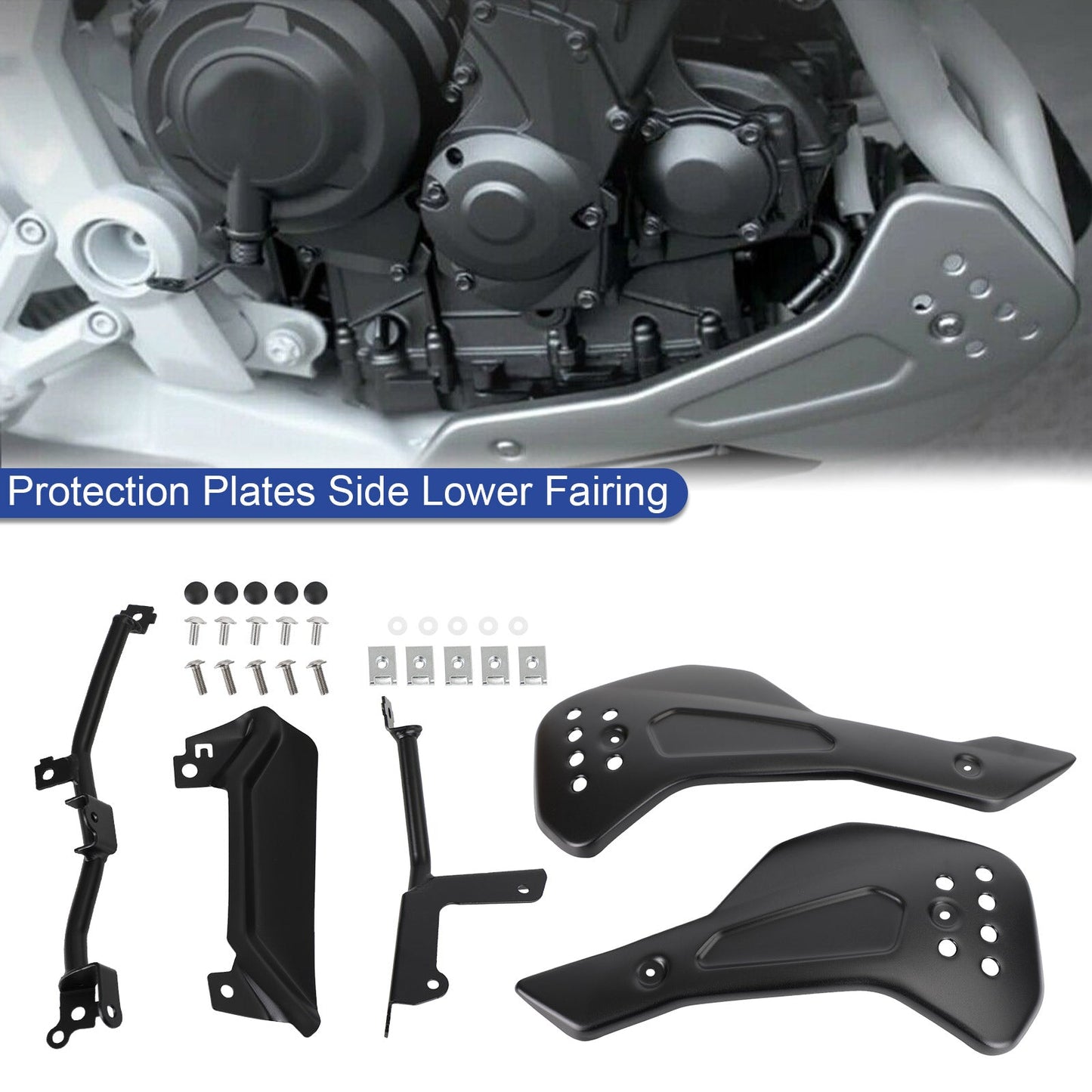 Lower Engine Belly Protection Plates Side Fairing For Trident 660 2021