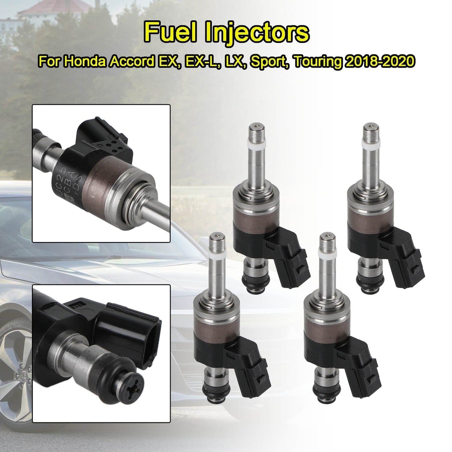 2018-2020 Honda Accord EX EX-L LX Sport Touring 4PCS 16010-5PA-305 Fuel Injectors