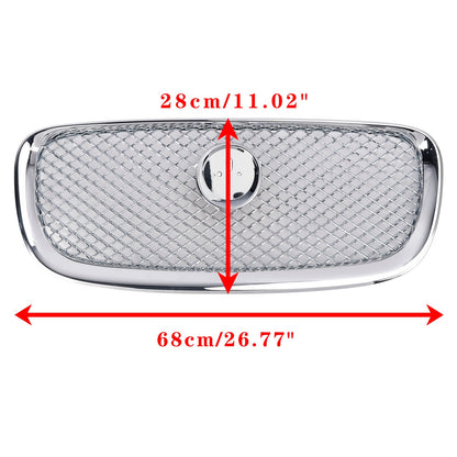 2012-2015 Jaguar XF XF-R Style Grille Front Bumper Replacement Chrome Grille
