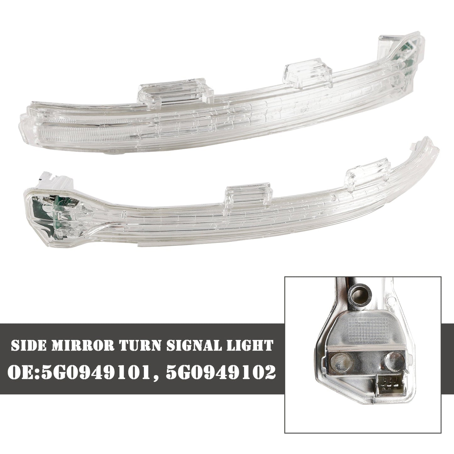 Par de luces direccionales para espejos laterales de Volkswagen Jetta MK7 (2019-2021) 5G0949101 y 5G0949102