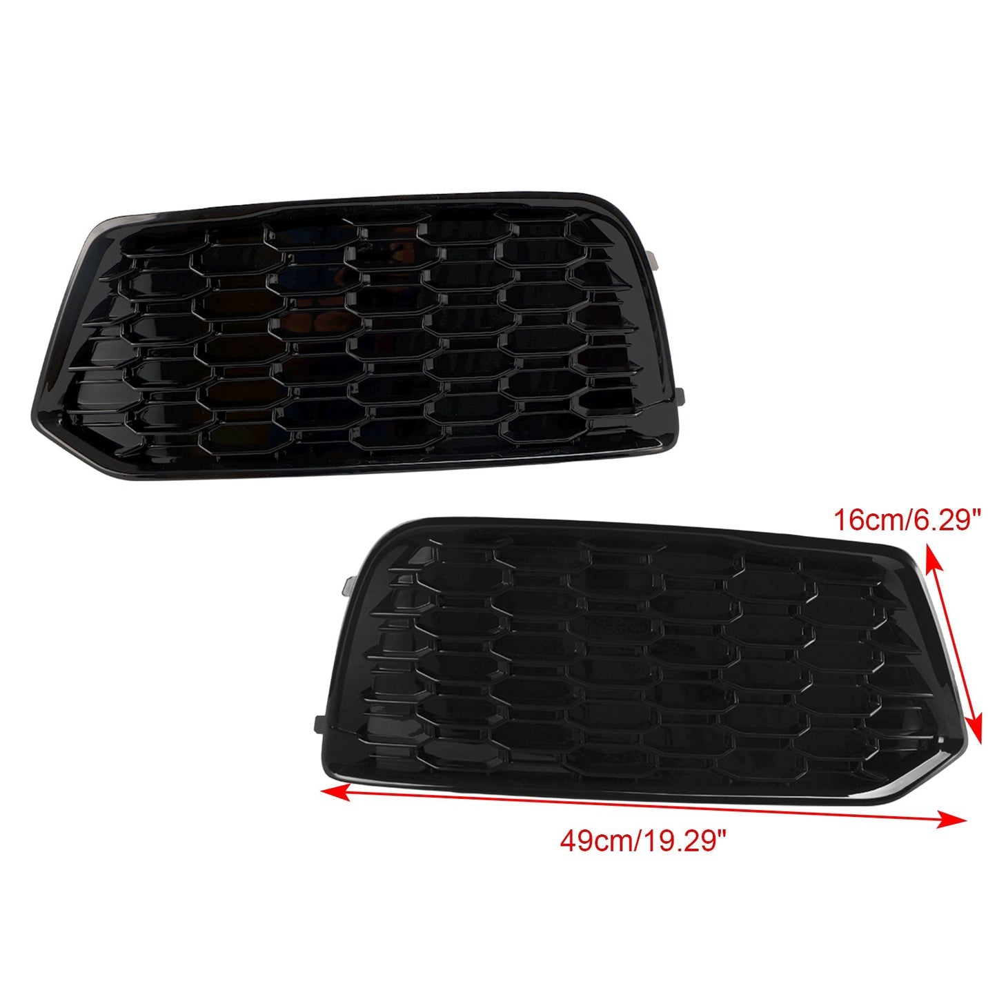 2018-2022 Audi Q5 Standard Version 80A807679D 80A807679DRU6 2PCS Front Bumper Cover Grille Grill Bezel Insert Generic