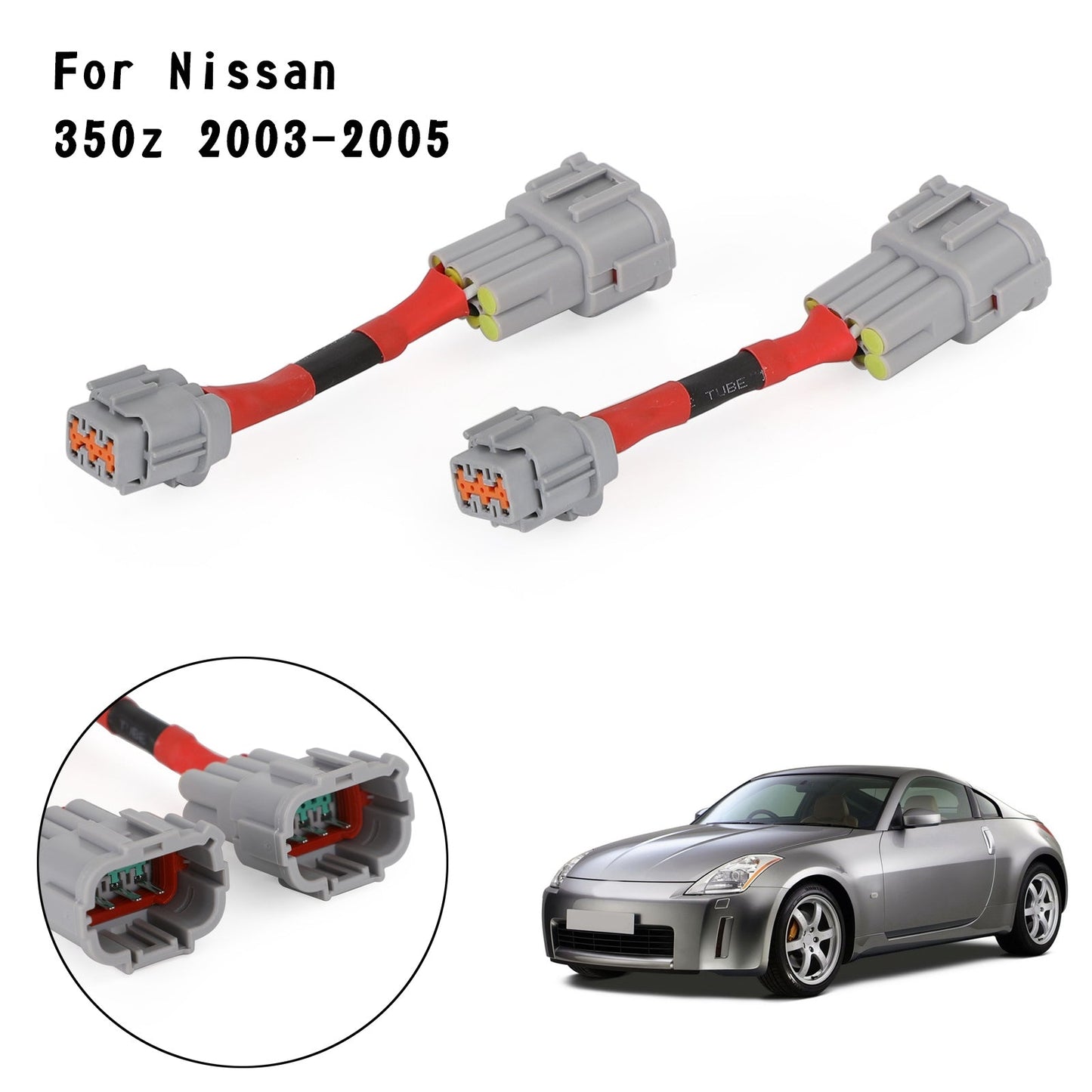 Câblage HID 8 vers 6 adaptateurs de conversion de phares pour Nissan 350z 2003-2005
