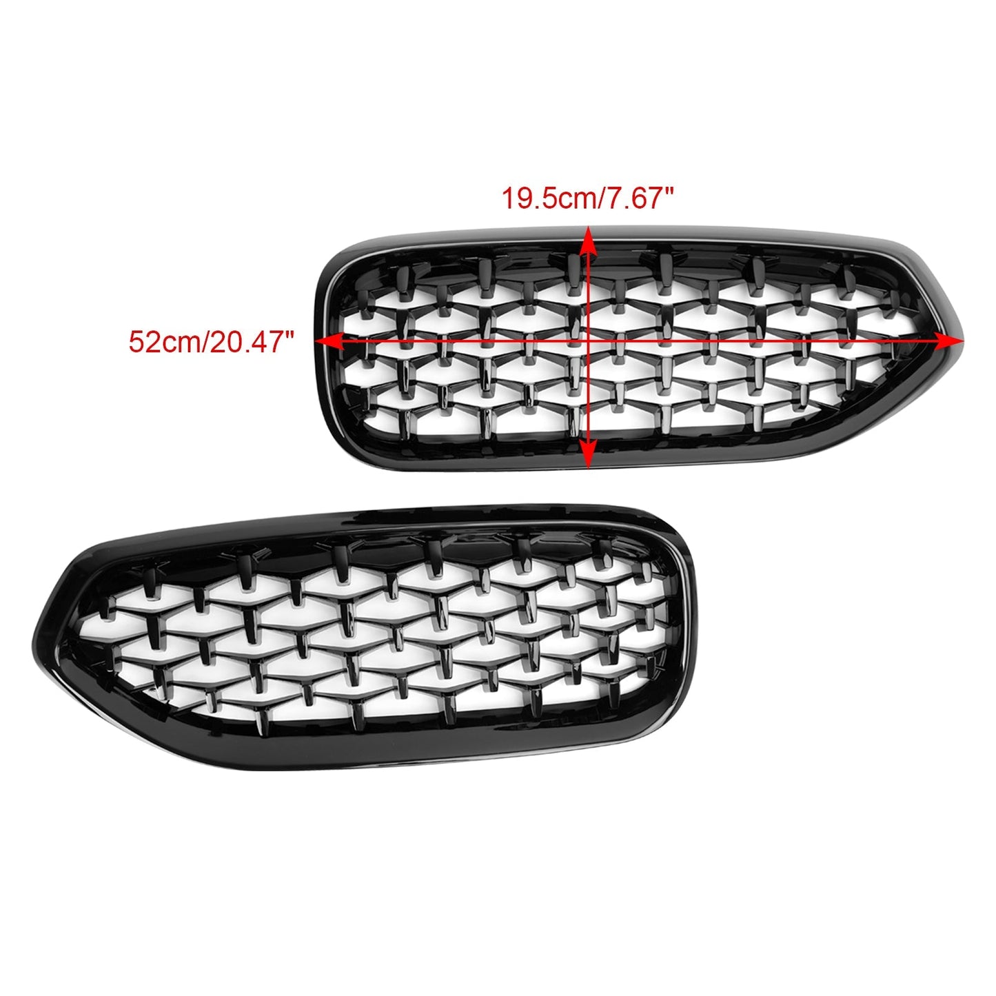 2019-2024 BMW Z4 G29 20I 30I M40I Front Kidney Grill Gloss Black Diamond Grille
