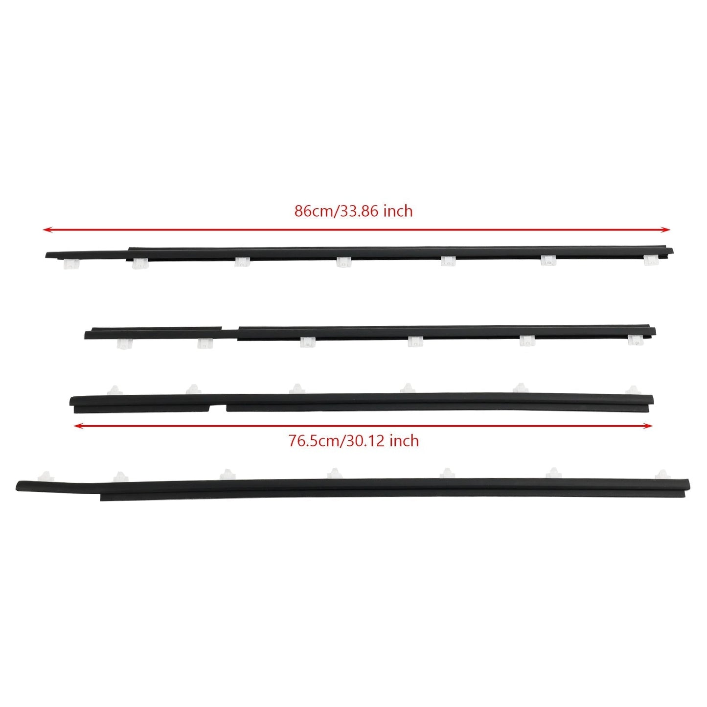 1990-1998 Toyota Land Cruiser FJ80 FZJ80 HZJ80 68210-60010 4 piezas de burlete exterior para puerta