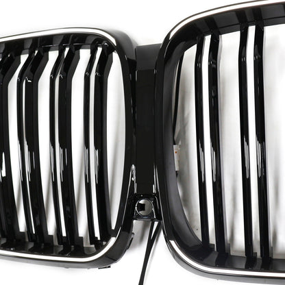 Double Slat Black Front Kidney Grille Fit BMW X5 G05 2019-2022 M-Performance
