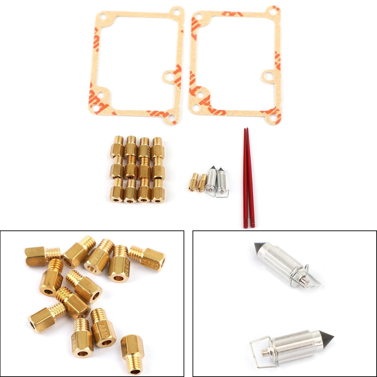 Kit de reparación y reconstrucción de carburador de motocicleta (4 unidades) compatible con Yamaha Banshee YFZ350