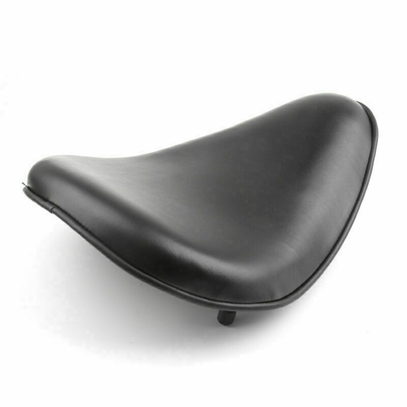 Leather Seat Small Black Bobber Chopper Slim Custom Solo Motorcycle FT For For Harley