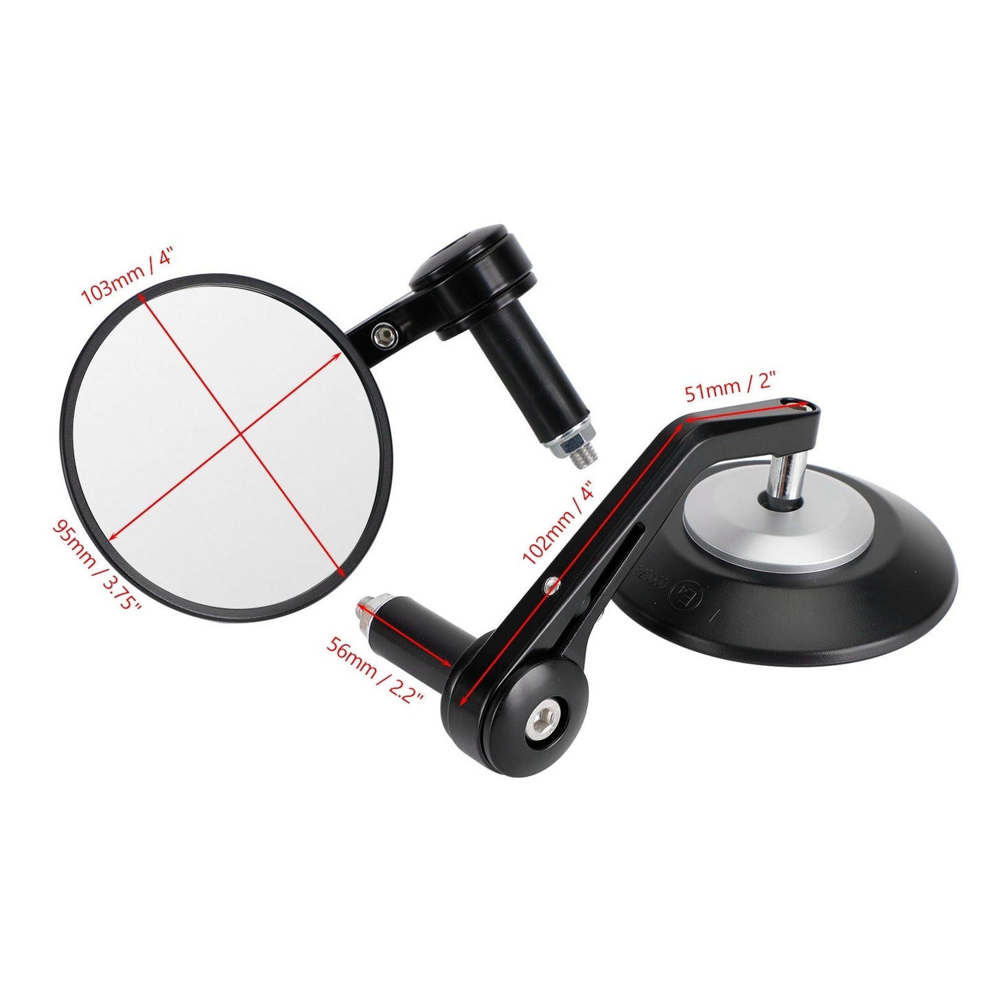 Rétroviseurs ronds de 4 pouces pour guidon de moto Ducati SCRAMBLER 400 800 1100 Café Racer
