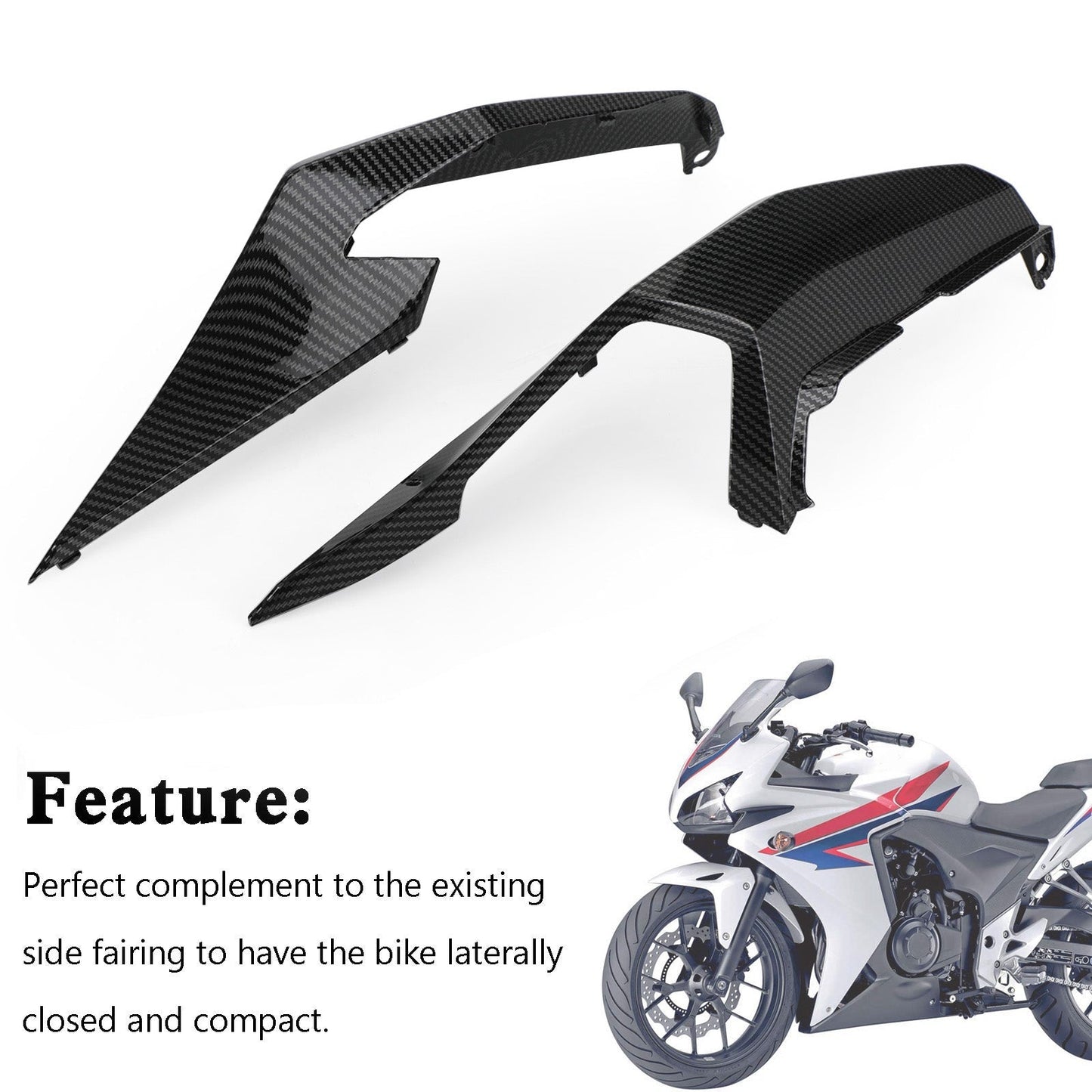 Capot de carénage latéral arrière supérieur pour Honda CBR500R 2019-2021