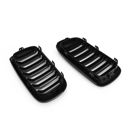 2013-2018 BMW X5 X6 X5M X6M xDrive35i/xDrive50i/xDrive40e/xDrive30d/M50d Front Kidney Gloss Black Grille