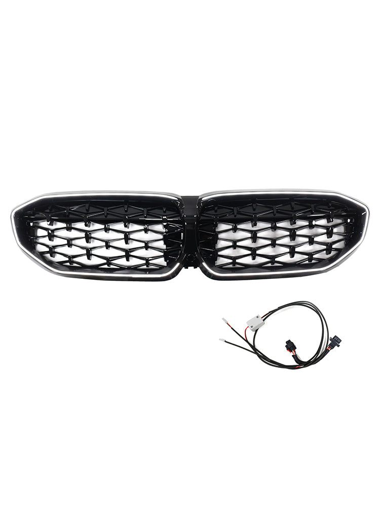 2019-2022 Black Diamond Kidney Grille Grill 51138072085 Fit BMW 3 Series G20