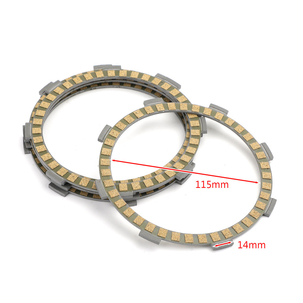 Clutch Kit Steel & Friction Plates fit for Yamaha XT125 RT100 RS100 TZR80 YBR125