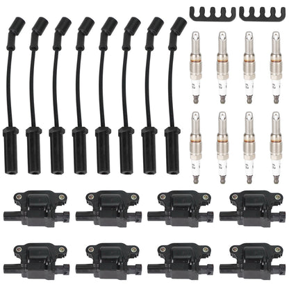 2007-2016 Cadillac Escalade 6.2L-V8 8PCS Square Ignition Coil+Spark Plug+Wires 12611424 8125706160 D510C UF413 12570616