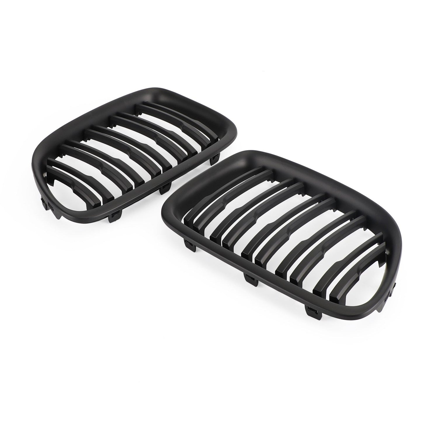 BMW 2009-2014 X1 SUV 51112993305 51112993306 Matt Black Dual Slats Front Hood Kidney Grill Grille