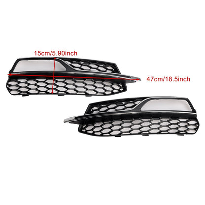 2013-2016 Audi A3 S-Line Front Lower Bumper Fog Light Cover Grille 8V3807681G 8V3807682G