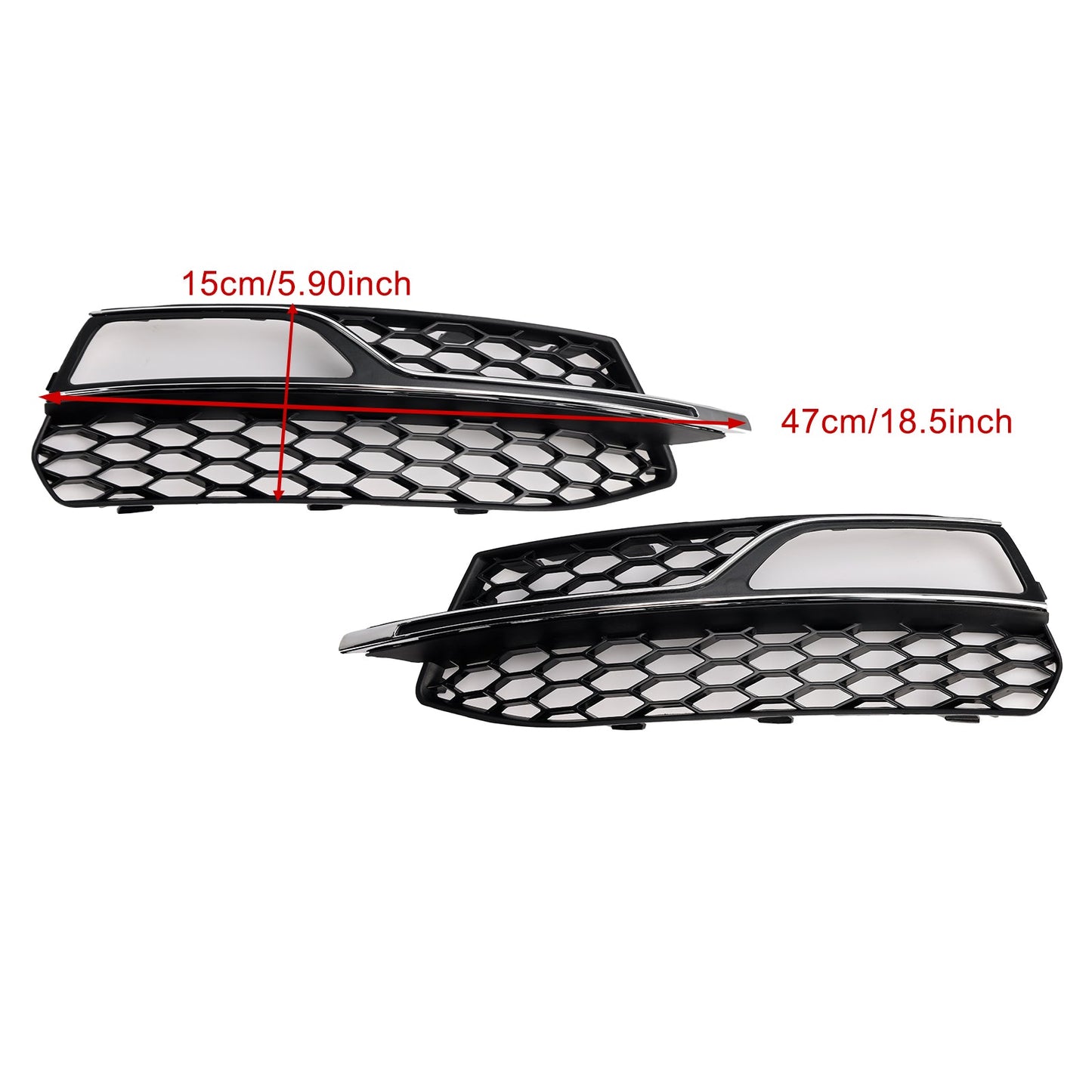 2013-2016 Front Lower Bumper Fog Light Cover Grill Fit AUDI A3 S3 S-Line